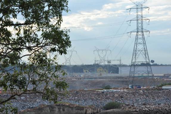 A usina de Santo Antônio, no Rio Madeira, em Porto Velho, capital de Rondônia